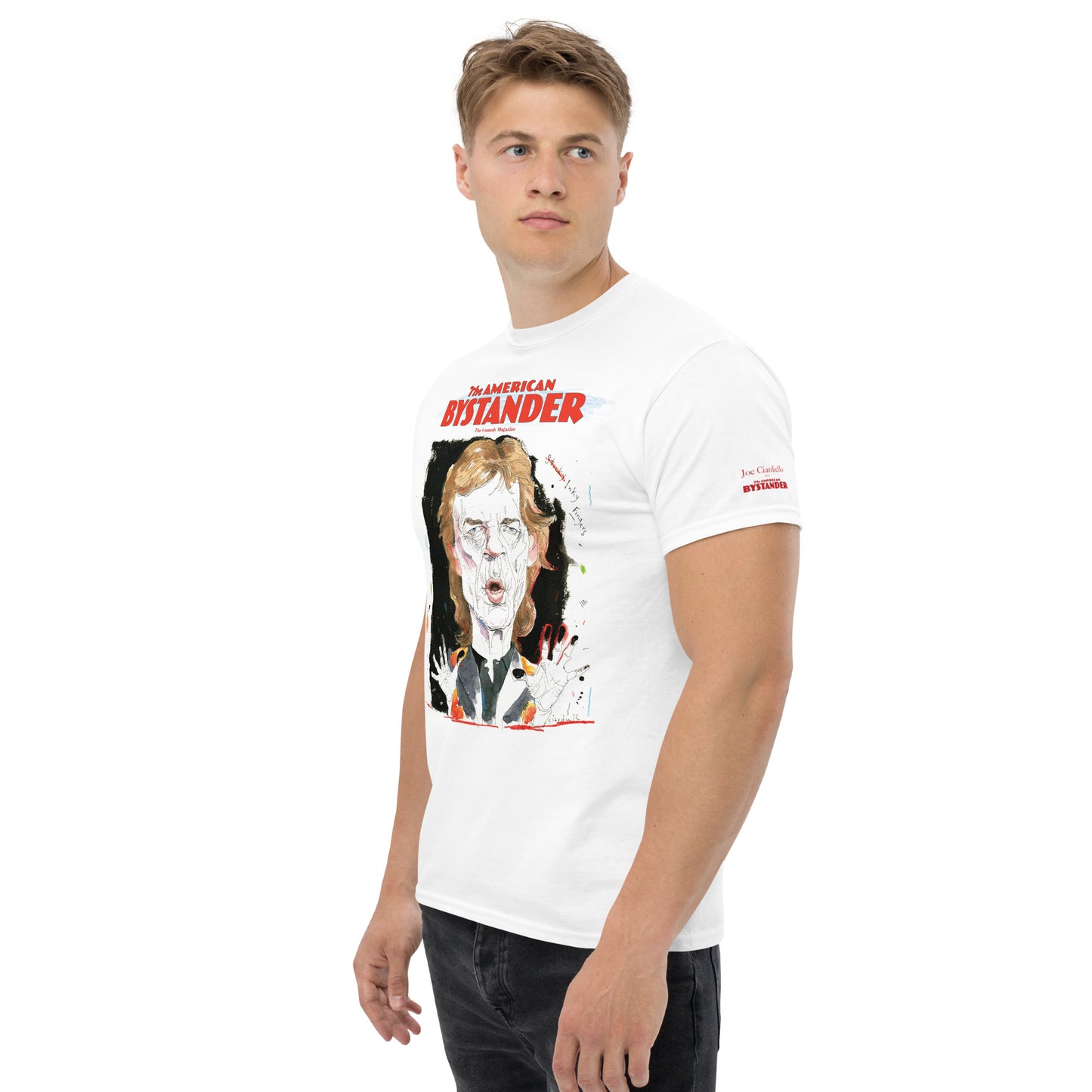 The American Bystander | Inky Fingers Jagger Bystander Cover T-shirt by Joe Ciardiello
