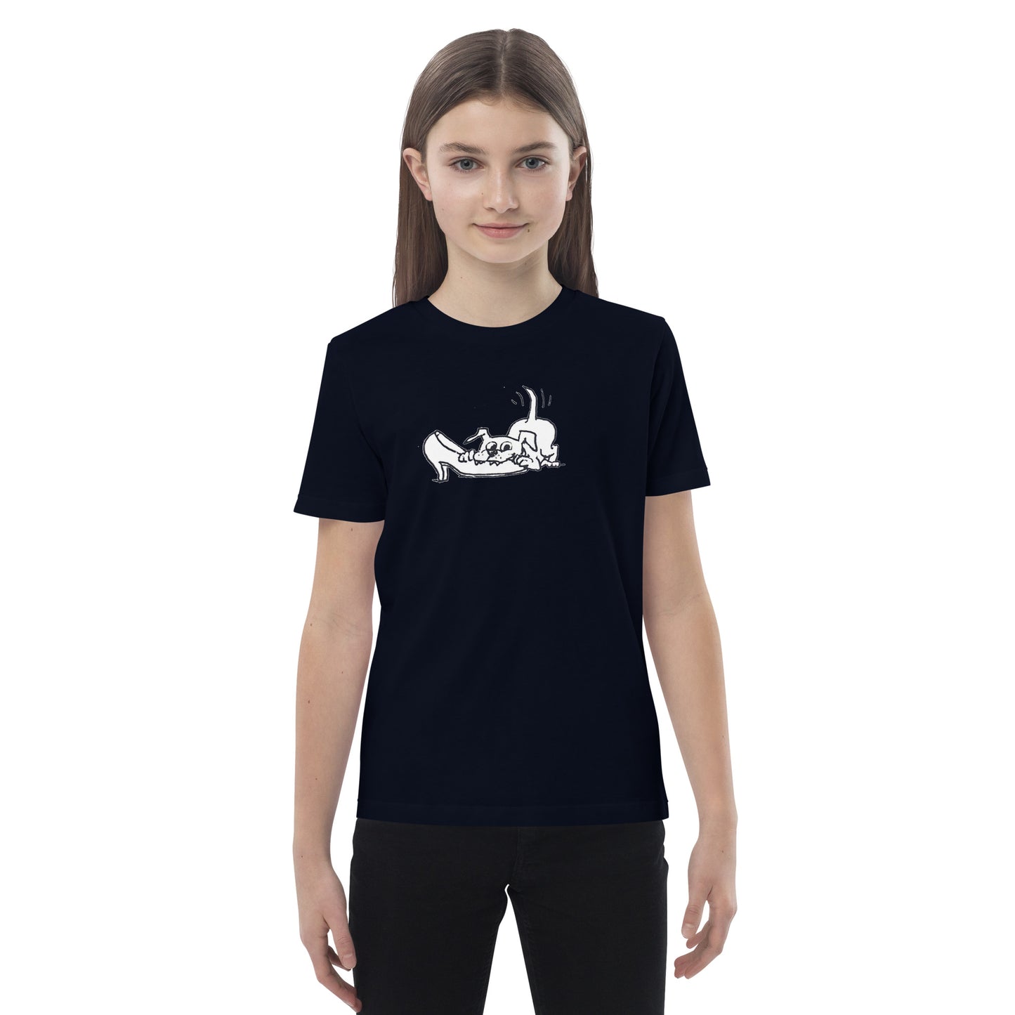 The American Bystander | Playful Puppy Kid's T-shirt by George Booth