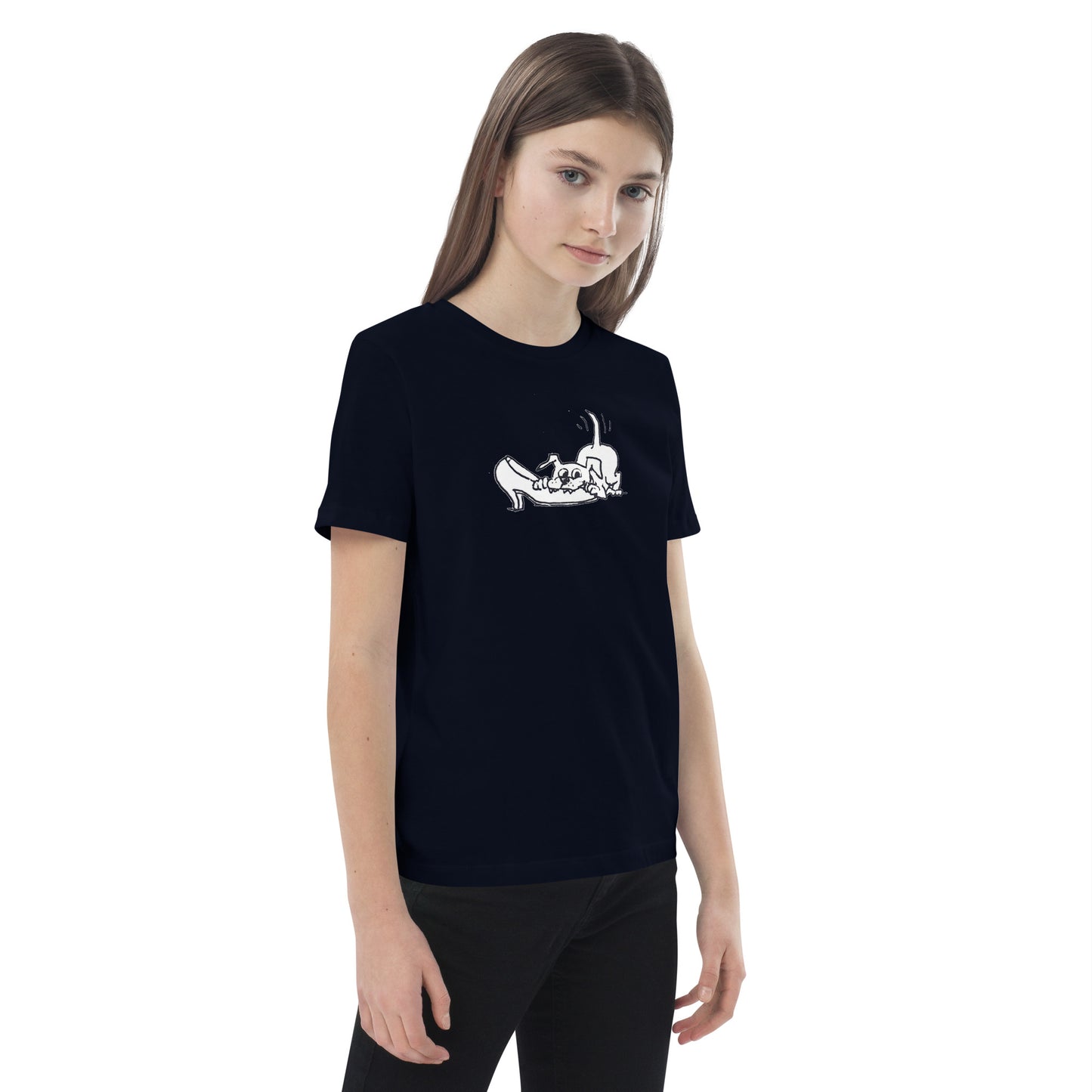 The American Bystander | Playful Puppy Kid's T-shirt by George Booth
