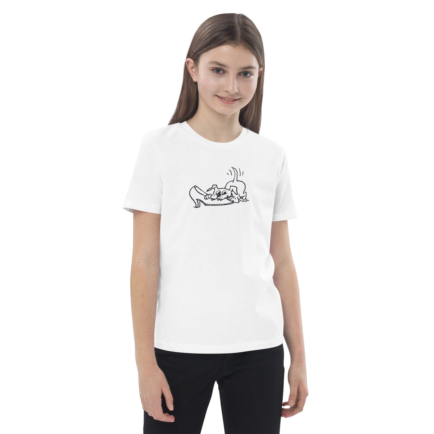 The American Bystander | Playful Puppy Kid's T-shirt by George Booth