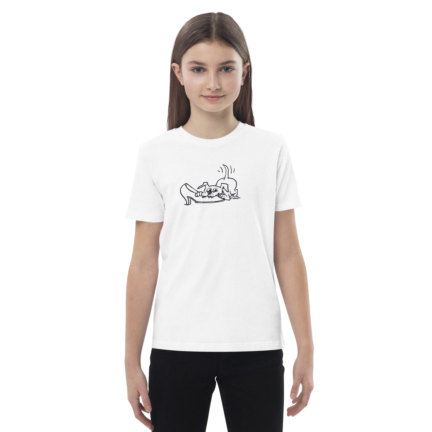 The American Bystander | Playful Puppy Kid's T-shirt by George Booth