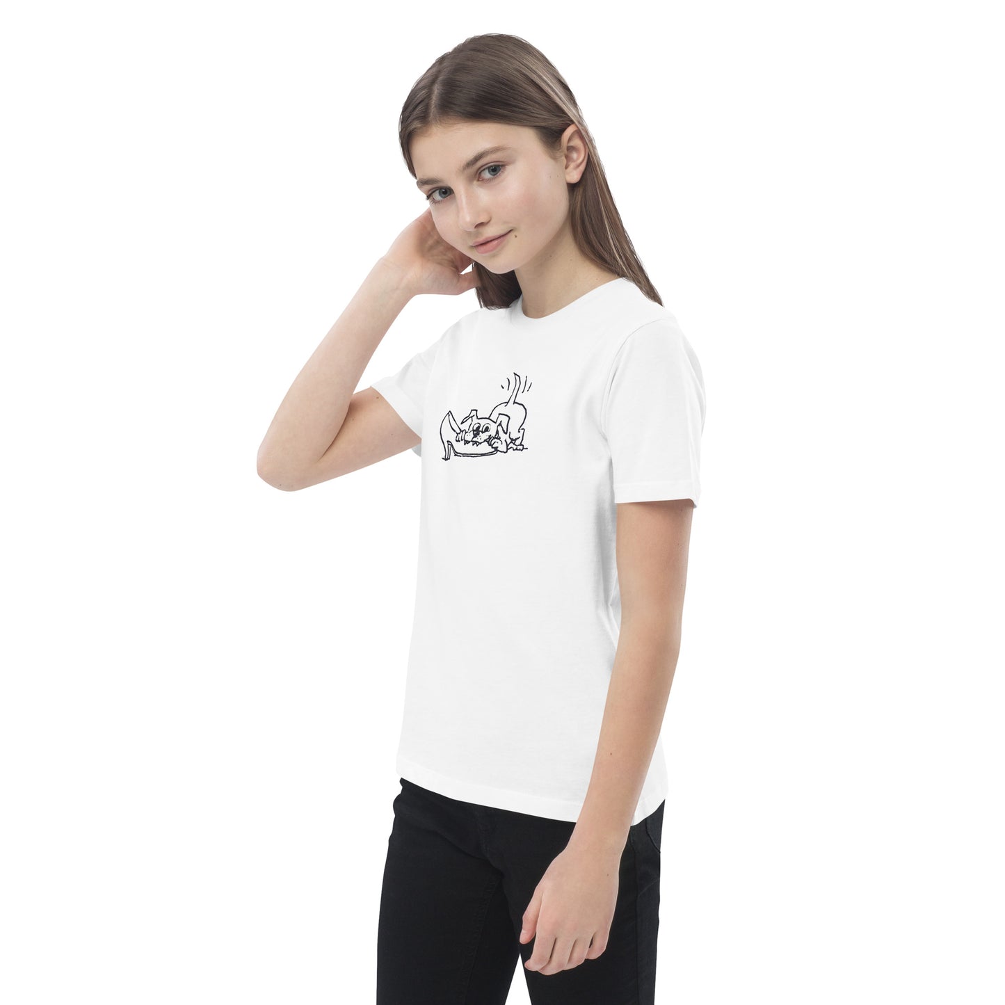 The American Bystander | Playful Puppy Kid's T-shirt by George Booth