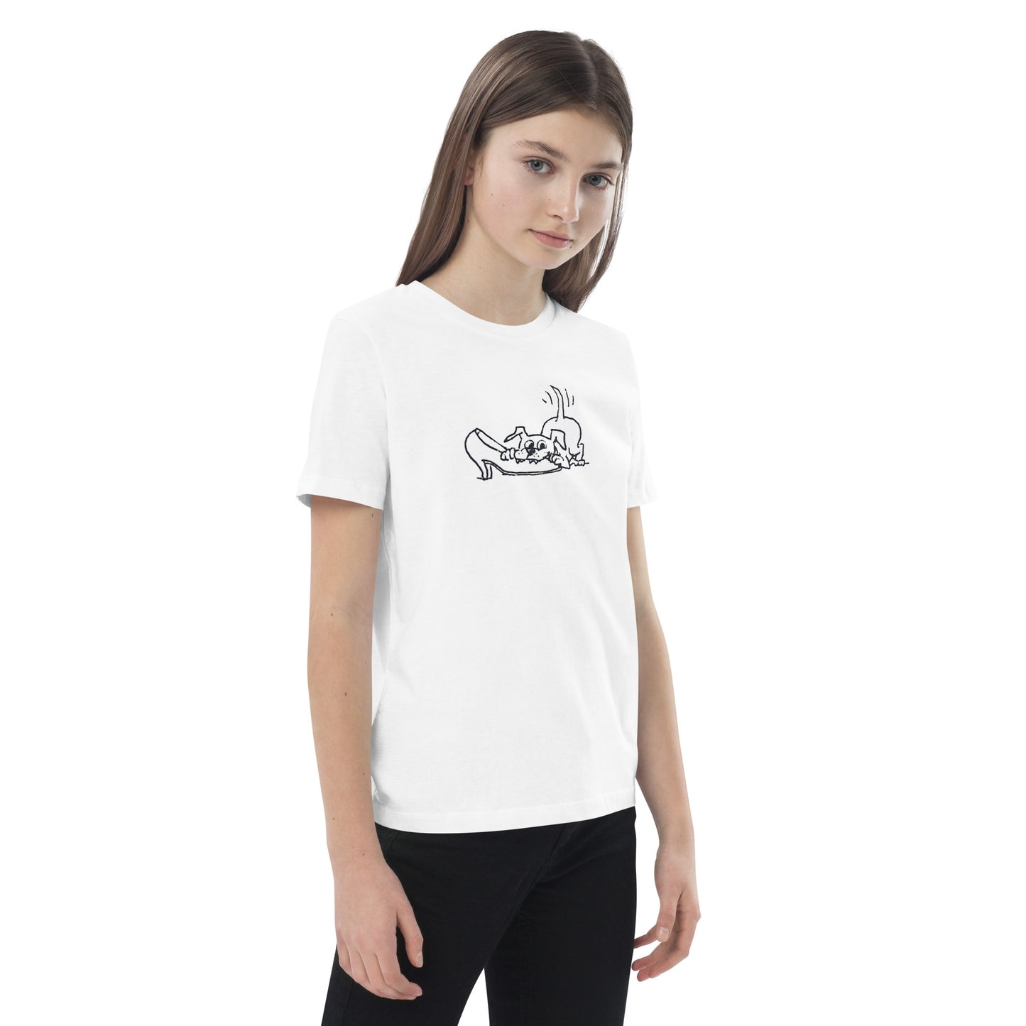 The American Bystander | Playful Puppy Kid's T-shirt by George Booth
