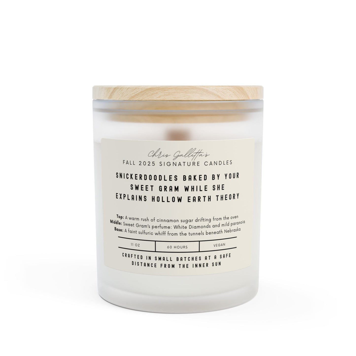 Snickerdoodles Baked by Your Sweet Gram While She Explains Hollow Earth Theory Candle