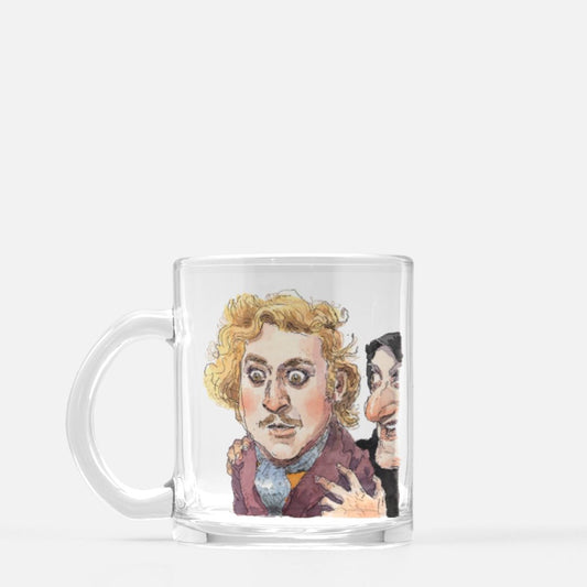 Young Frankenstein Glass Mug by John Cuneo