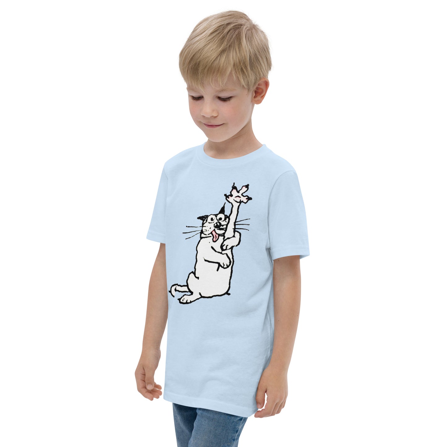 The American Bystander | Crazy Cat Kid's T-shirt by George Booth
